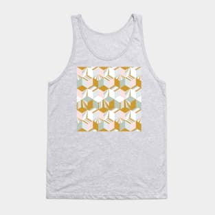 Retro Pastels Cubes Tank Top